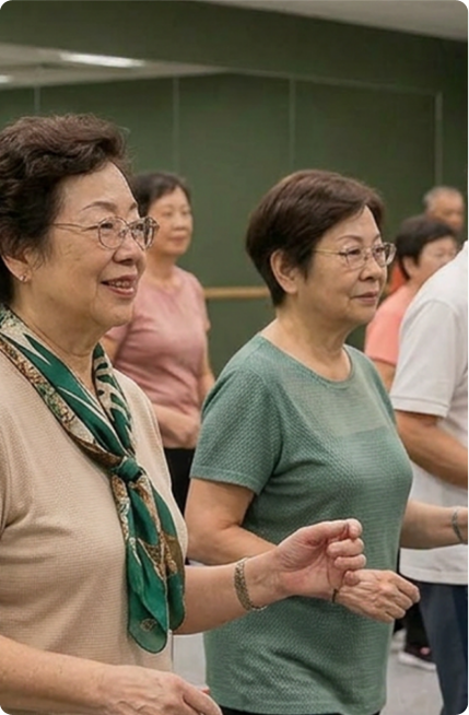 Seniors enjoying activities at Golden Kawan